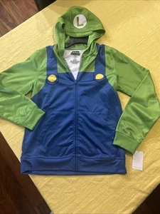 BOYS NINTENDO SUPER MARIO LUIGI ZIP HOOD JACKET NWT Size XL - Picture 1 of 6