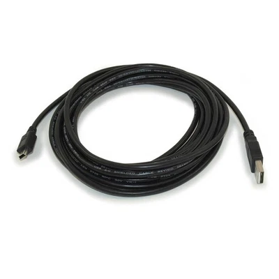 15ft USB 2.0 Certified 480Mbps Type A Male to Mini-B/5-Pin Male Cable - Image 1 of 3