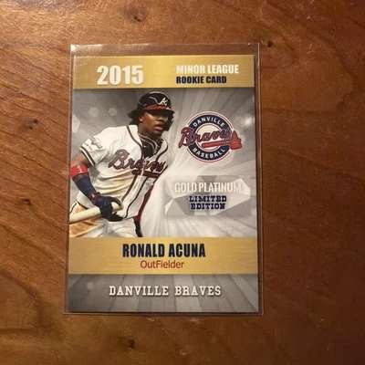 2015 Ronald Acuna Danville Braves Minor League Card - Image 1 of 2