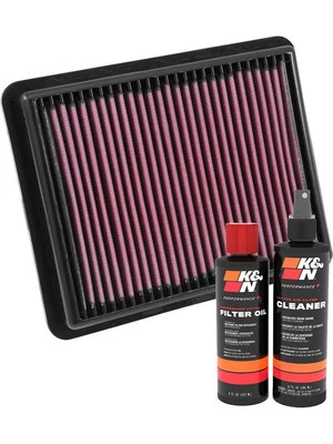 K&N Air Filter 33-3024 + Recharge Kit fits Mazda Mazda3 2.2 BM,BN D (BM2FS) - image 1 of 4