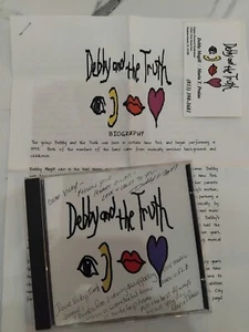 SIGNED CD Debby and the Truth In The Beginning A4 PR biog business card US folk - Picture 1 of 1