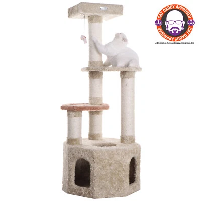 Armarkat real wood Premium Cat Tree Model X5703, Khaki - Image 1 of 4