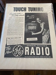 Vintage 1937 General Electric Touch Tuning Radio ad - Picture 1 of 1