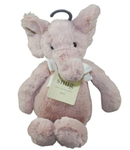 Snug Pink Elephant Plush Infant Toddler Stuffed Animal Toy 13" Soft Lovey NWT - Picture 1 of 5