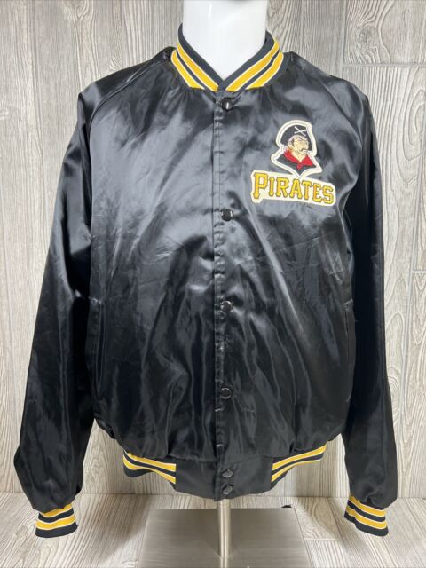 Pirates 1980s Vintage Nylon Jacket With Lining Black Orange 