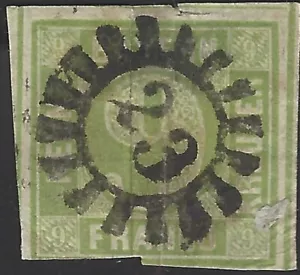 German States Bavaria Scott #6 Used Fine 9 Kr 1850-1858 Stamp CV 16.00 - Picture 1 of 1