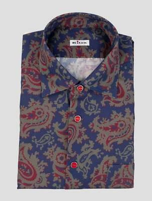 NEW KITON MULTICOLOR COTTON SHIRT EU 52 - US 42 - L SKX22 - Image 1 of 3