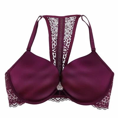 Victoria’s Secret Bombshells Add-2-Cups Push-up Bra Plum Cabernet Racerback NWT - Image 1 of 2
