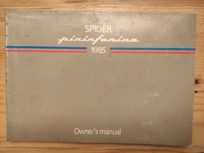 Pininfarina Spider Fiat 124 Owner's Manual Libretto Uso e Manutenzione 1985 USA - Immagine 1 di 3