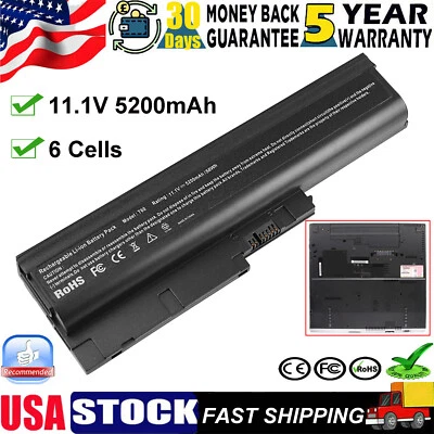 6 Cells Battery for IBM Lenovo ThinkPad T60 T61T61p R61 R61i T500 R500 5200mAh - Image 1 of 4