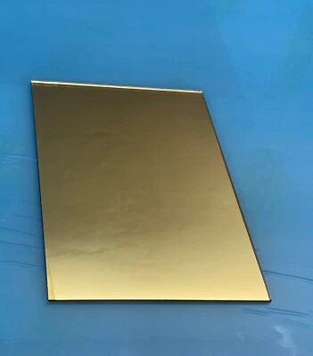 Spiegel Acryl Plexiglas® Platte Gold Rund Oval Zuschnitt 3mm Deko Wand Bad  - Bild 1 von 4