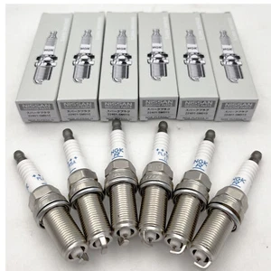 6pc Iridium Spark Plugs PLFR5A11 For NGK Infiniti VQ35 VQ40 3.5L 4.0 22401-5M015 - Picture 1 of 19