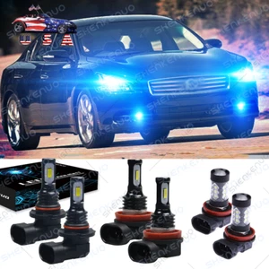 For Nissan Maxima 2009-2014 - 6PC LED Headlight Hi/Lo Fog Light Bulbs Combo Kit - Picture 1 of 12