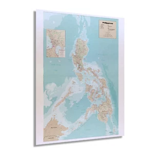 1990 Map of the Philippines - Historical Geography Wall Art Poster Print Decor - Picture 1 of 23