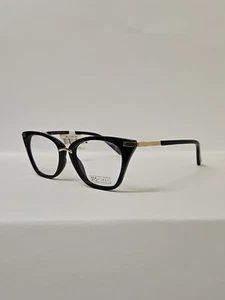 OTIS+GREY OG 7017 BK Black Cat Eye Womens gold Eyeglasses Frames 49-17-135 - Picture 1 of 10