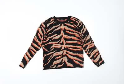 Very Womens Crew Neck Animal Viscose Blend Jumper Size 12 - Image 1 of 4