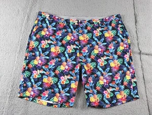 Hreski Golf Shorts Mens 46 Multi Hawaiian Bermuda Floral Pineapple Performance - Picture 1 of 6