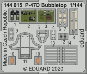 Eduard 144015 1:144 P-47D Thunderbolt Bubbletop - Imagen 1 de 1