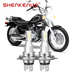 For Yamaha Virago XV250 XV500 XV700 XV750 XV1000 XV1100 2X 9003 H4 LED Headlight - Picture 1 of 12