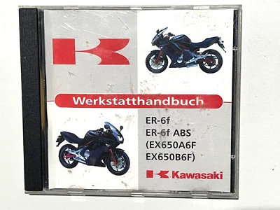 Manual De Taller Guía De Reparación CD Kawasaki ER-6F ER-6F ABS EX650 - Imagen 1 de 2