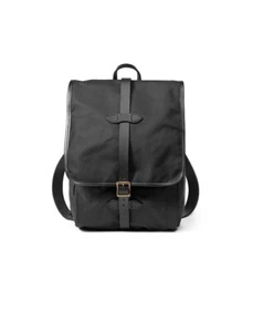 Filson TIN CLOTH BACKPACK Canvas Leather Black - Picture 1 of 5
