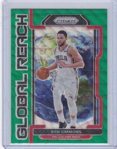 2021-22 PRIZM #5 BEN SIMMONS GREEN GLOBAL REACH PRIZM WAVE SP PHILADELPHIA 76ERS - Picture 1 of 2