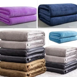Bed Single Quilts Bedding Plushs Blankets Keep Warm Body for Home Travel - Picture 1 of 15