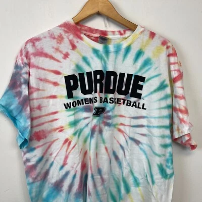 Purdue Boilermakers Basketball Tie Dye T Shirt Womens Size XL NCAA College - Image 1 of 4