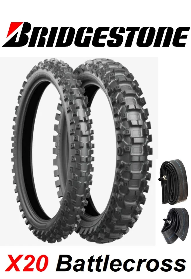 BRIDGESTONE X20 BATTLECROSS 80/100-21 & 100/90-19 Soft Tire Set +Tubes YAMAHA - Image 1 of 2
