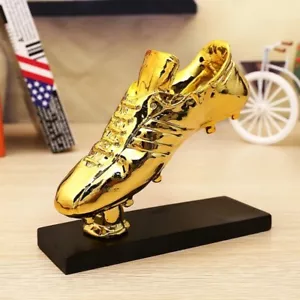 Partita di calcio appassionati di calcio souvenir scarpe d'oro trofeo resina premio regalo compleanno - Foto 1 di 6