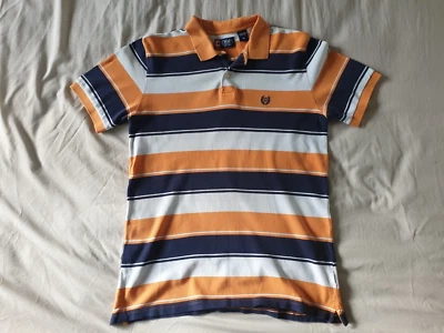 Chaps Mens Polo Shirt Orange Blue White Size Medium - Image 1 of 4