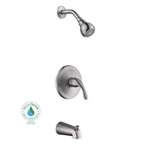Builders Single Handle 1-Spray Tub and Shower Faucet 1.8 GPM in Brushed Nickel ( - Picture 1 of 1
