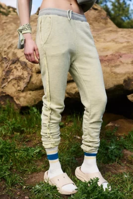 NEW XS Free People Movement  Start Up Pants Ruched Ankles Sweats Heather Gray - Image 1 of 4