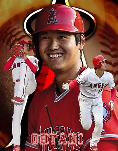 LA Angels Lithograph print of Shohei Ohtani 2020 11 x 14 - Picture 1 of 1