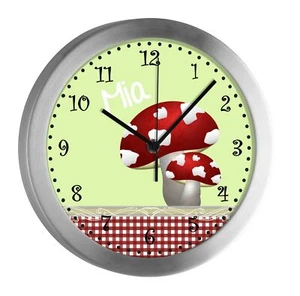 Kinderuhr mit Namen Kinder Funkuhr leise Wanduhr Kinderzimmer Uhr Glückspilz - Bild 1 von 6