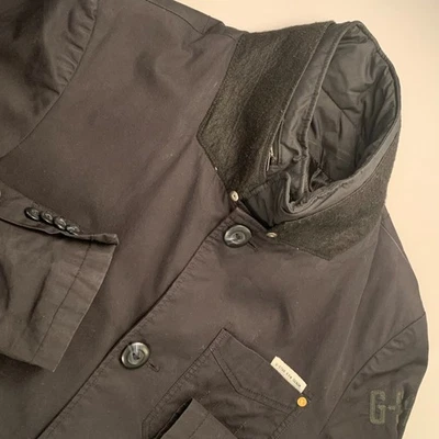 GSTAR Outdoor Jacket Mens Military Style Blazer Cotton Blend Gray Med Slim Fit - Image 1 of 4