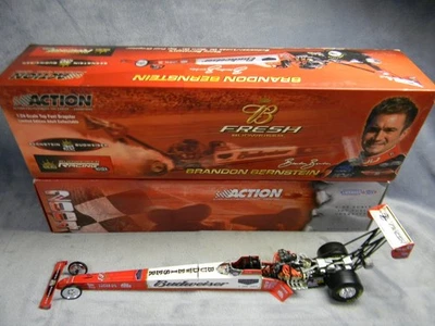 1/24 2004 BRANDON BERNSTEIN BUDWEISER 25YR ACTION LIMITED TOP FUEL DRAGSTER-MIB - Image 1 of 4