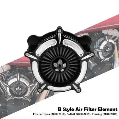 Filtro de aire de turbina Spike admisión gris para Harley Touring Road King Glide 00-2007 Foto 1 de 4