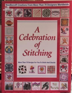 Celebration of Stitching 70+Cross Stitch Hardanger Drawn Thread Pattern Book - Picture 1 of 6