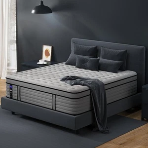 King Size Mattress, 12 Inch Gel Memory Foam King Hybrid Mattress in a Box, In... - Picture 1 of 6