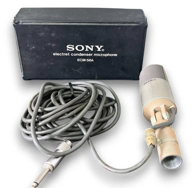 Sony ECM-56A Condenser Microphone Vintage Tested w/ Case - Image 1 of 4