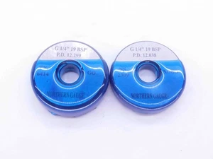 G1/4 19 BSPP SOLID PIPE THREAD RING GAGES .25 GO NO GO PDS = 12.299 & 12.038 BSP - Picture 1 of 1