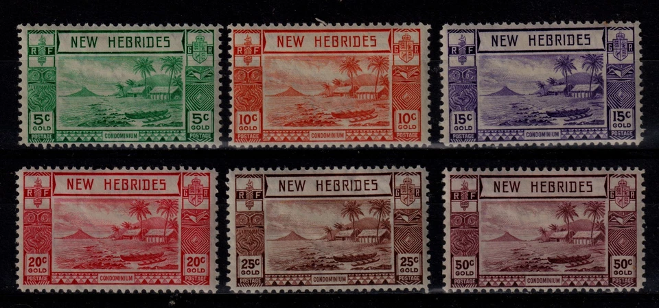 New Hebrides Condominium 1938 Definitive Stamps. Mtd. #2022 - Image 1 of 1