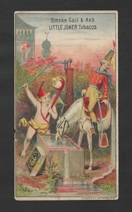 1880s H764 Gail Ax Tobacco Trade Card Little Joker Munchausen Astonishing Horse - Picture 1 of 2