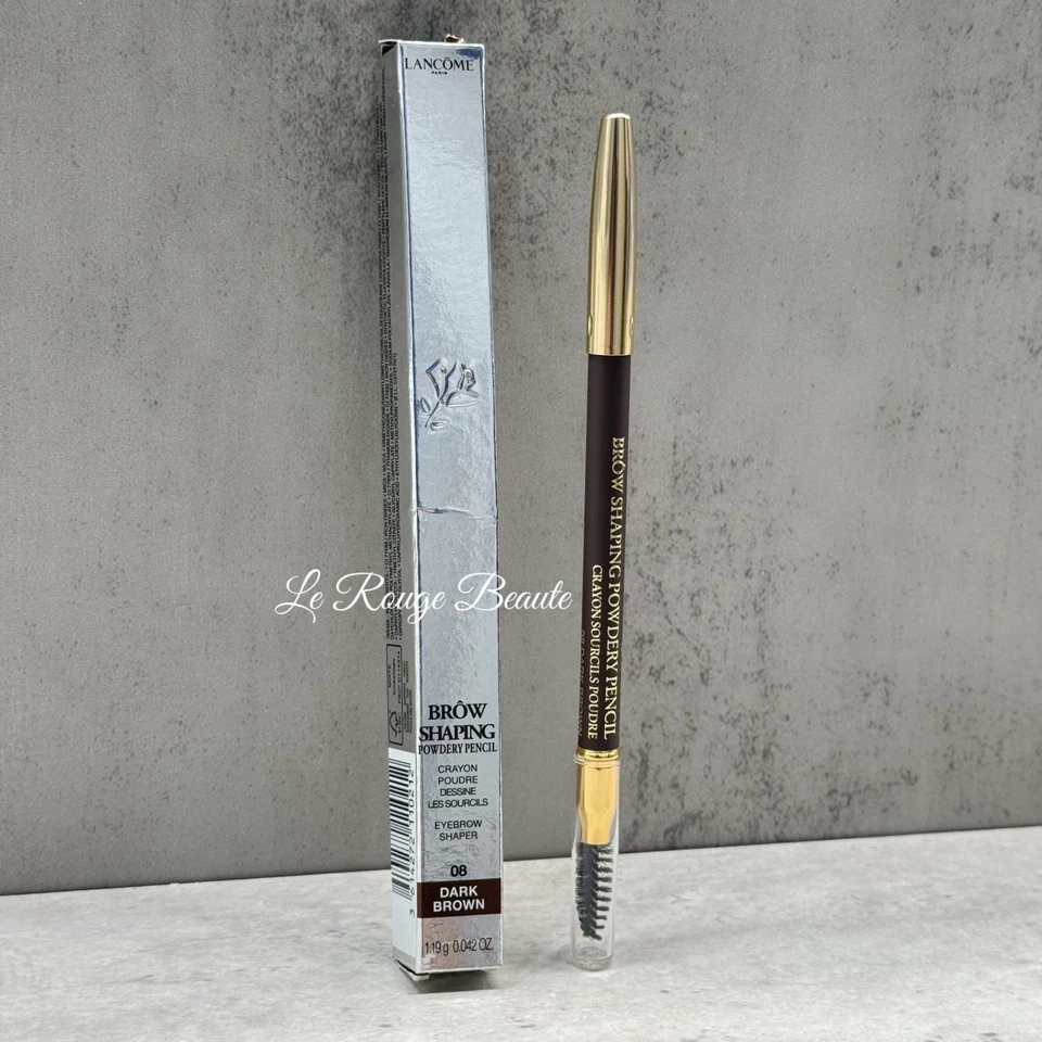 Lancome Brow Shaping Powdery Pencil - 08 Dark Brown 1.19g Full Size Eye Brow - Image 1 of 1