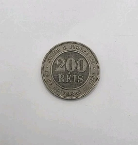 1889 Republic Of Brazil 200 Reis.Circulated. - Picture 1 of 3