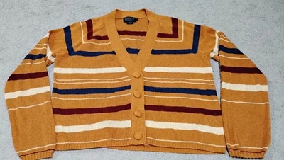 Cárdigan a rayas recortado Pendleton para mujer talla mediana Foto 1 de 4