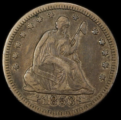 1853 quarter arrows and rays - Image 1 of 4