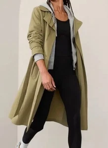 Athleta S/P Olive Stellar Trench Coat NWT - Picture 1 of 2