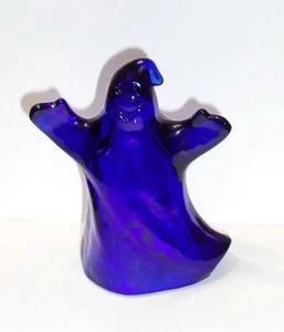 Fenton Glas Kobaltblau Halloween Geist Figur Hergestellt von Mosser Glass in USA - Bild 1 von 3